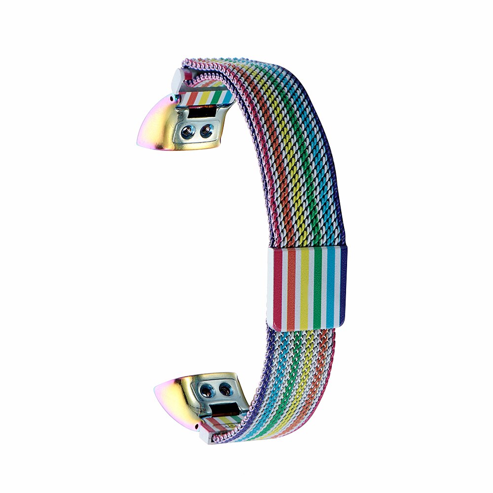 For Huawei Honor Band 5 4 Luxury Metal Loop Watch Band Magnetic Replacement Smart Watch Strap Bracelet Wristbands: rainbow