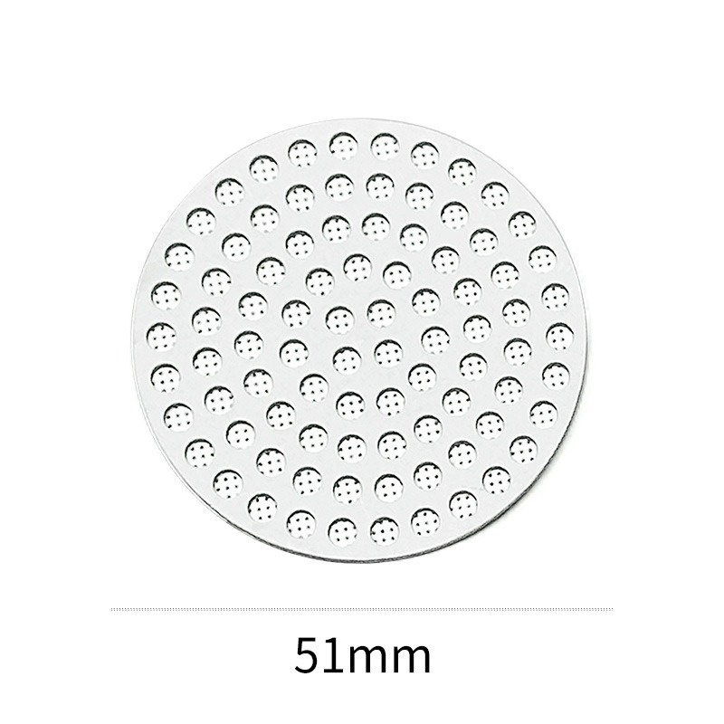 51/53/58mm Herbruikbare Koffie Puck Scherm 304 roestvrij staal Dubbellaags Koffiefilter Fijnmazig Professionele Espresso Accessoire: Light Grey
