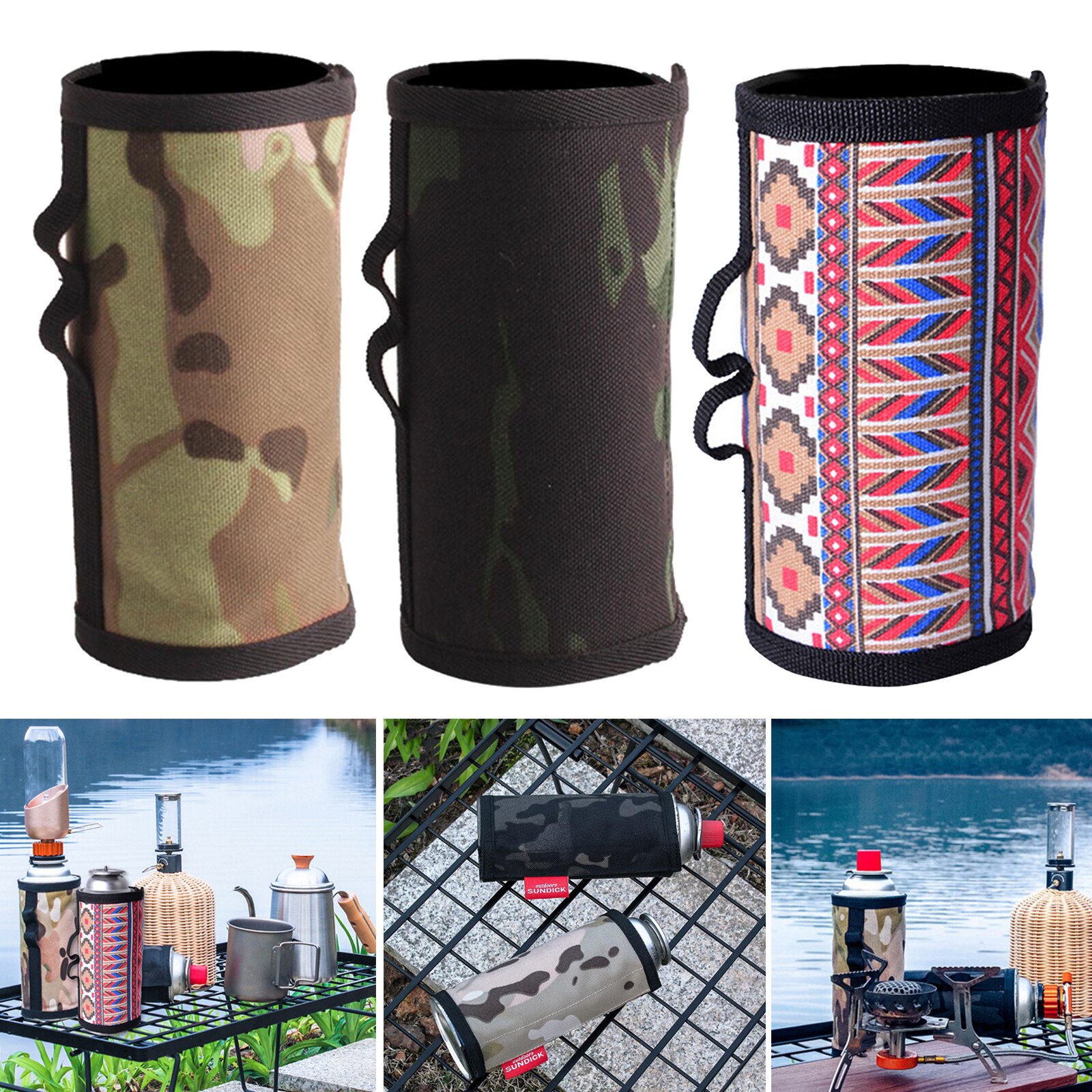 Durable Gas Canister Cover Sleeve Fuel Cylinder Protective Storage Bag Protector, Camping Supplies