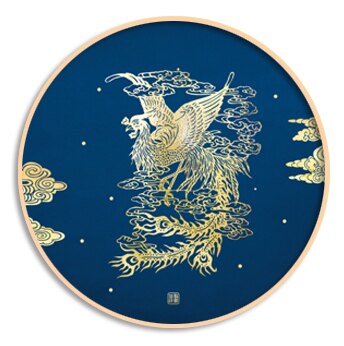 Chinese Cross Stitch Kits Embroidery Needlework Sets Dragon and Phoenix Are Golden and Rich Printe Patterns Cross Stitch Thread: XW-2675 / 9CT Silk 72x72cm