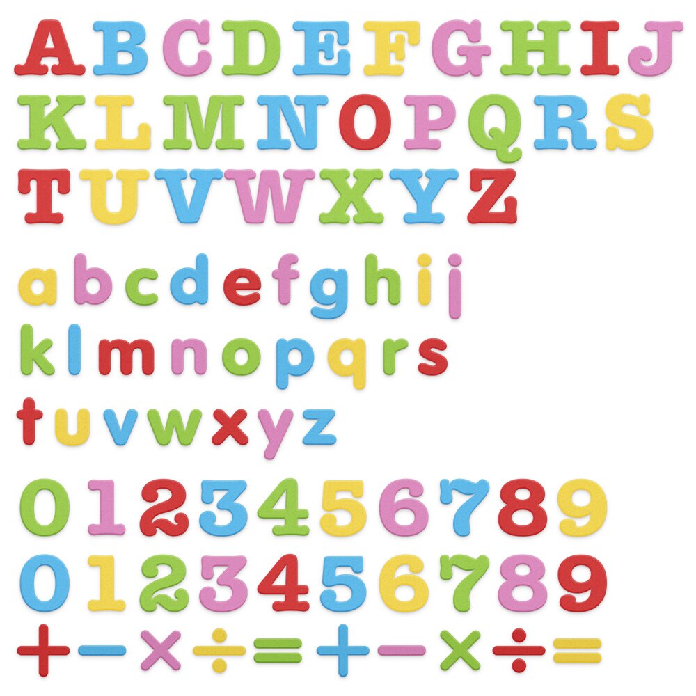 Coogam Magnetische Letters En Cijfers 82 Pcs-Kleurrijke Schuim Alfabet Abc 123 Math Symbolen Magneten Voor Koelkast Koelkast Voor kids
