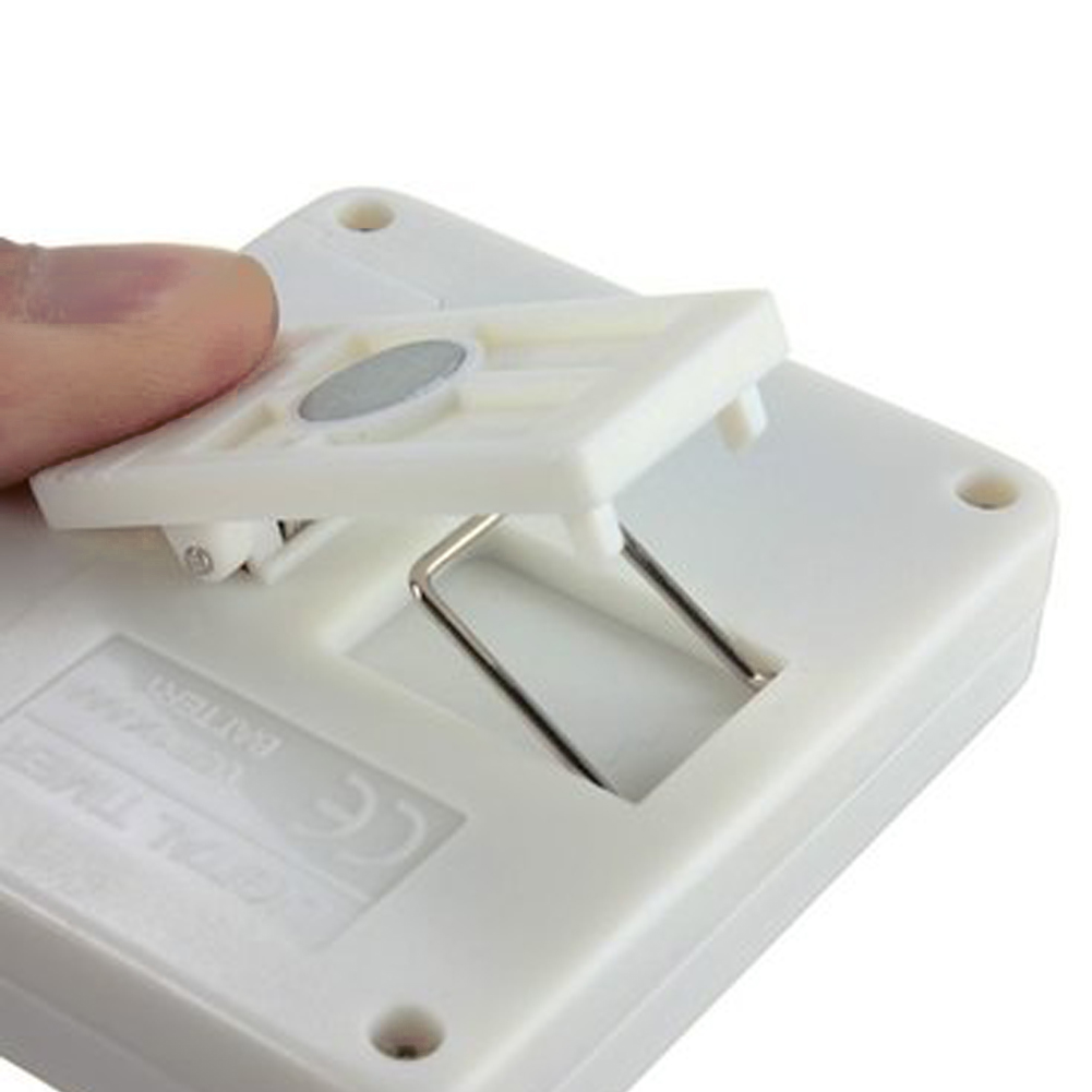 White Digital LCD Kitchen Cooking Sport CountDown Timer Clock 12 Key