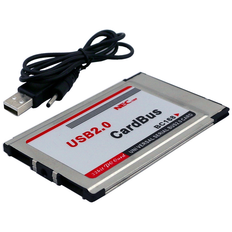 Adaptador de tarjeta PCMCIA a USB 2,0 Cardbus Dual, 2 puertos, 480M, para ordenador portátil y PC