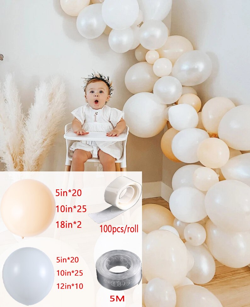 White Themed Balloon Garland Arch Kit Bride to be Latex Balloon Wedding Birthday Party Decoration White Globos Baby Shower: Style2