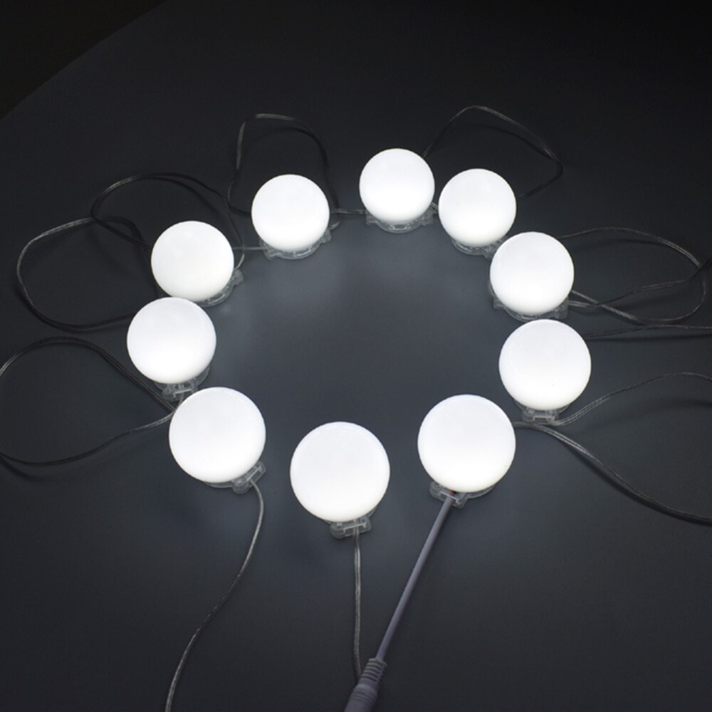 10 lumière LED ampoules lampe Kit pour maquillage miroir lumineux maquillage cosmétiques miroirs 3 niveaux réglable luminosité ampoules lampe