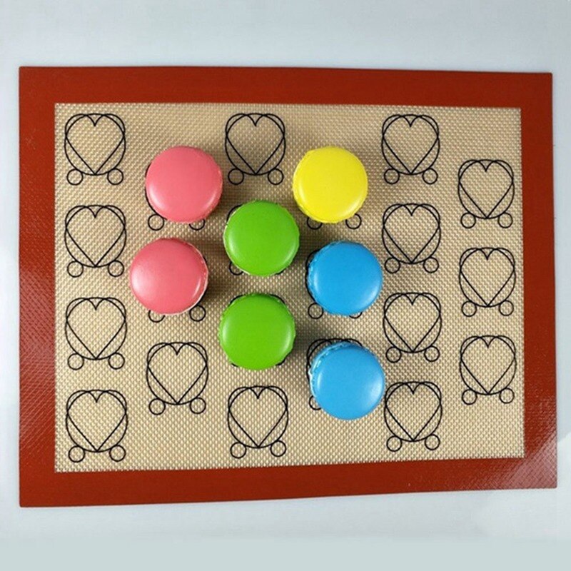 Silikon bakematte fondant bakeware hjerte bjørn macaron ovn bakeverktøy for kaker bakverk verktøy arkdeig rullematter pad