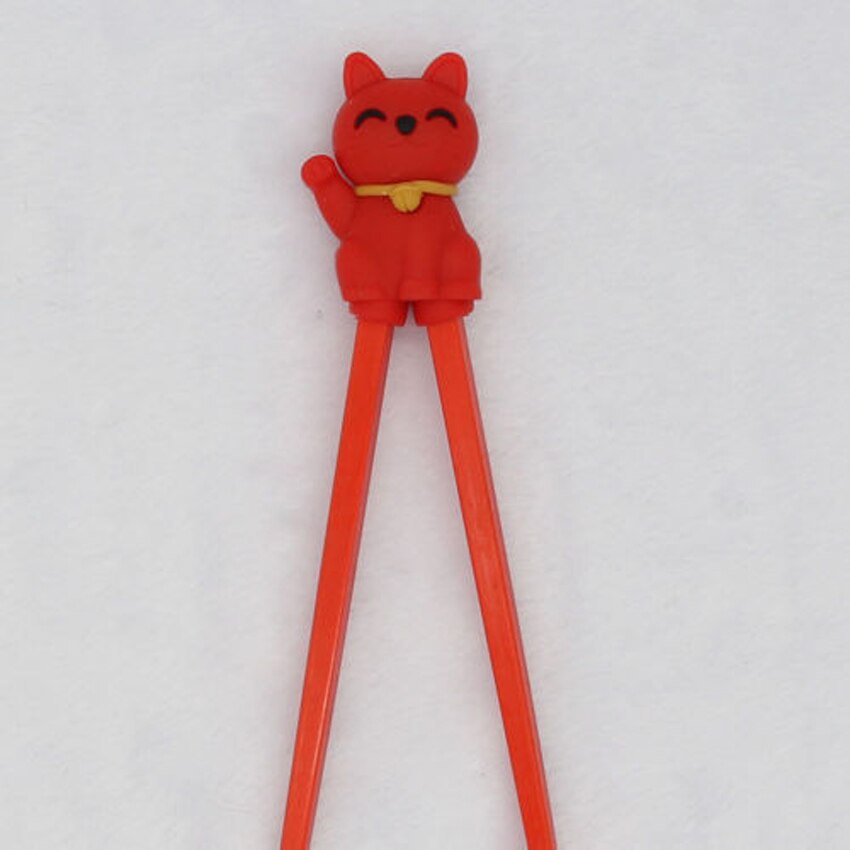 Palillos de goma antideslizantes para niños, palillos de entrenamiento al azar, para aprendizaje, 1 par: Red