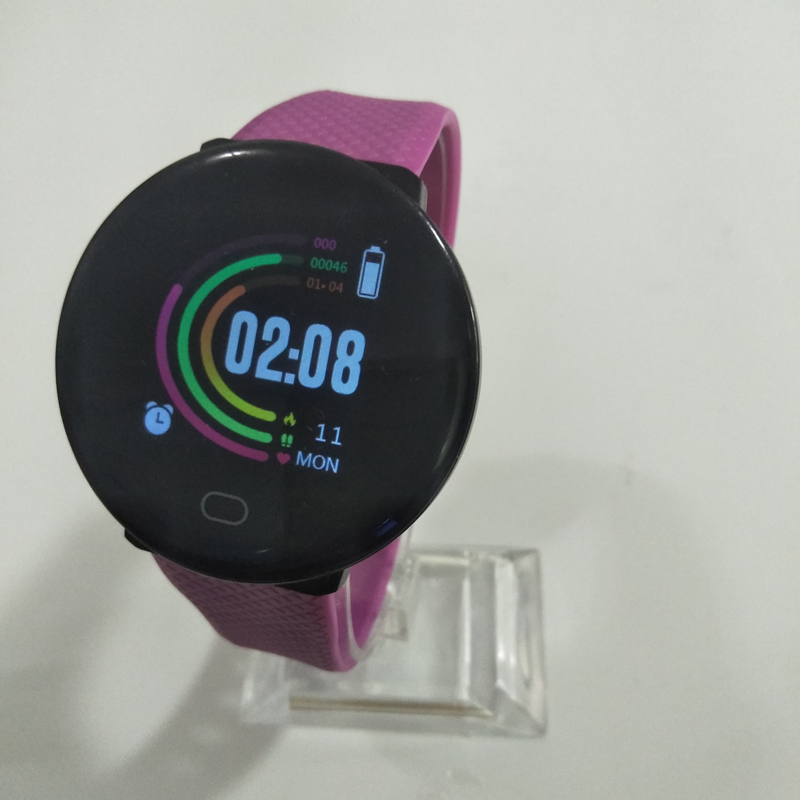Pulseira de fitness mulheres homens ip67 à prova dip67 água 1.3 screen tela eletrônica fitness rastreador saúde coração relógio banda inteligente para android ios: Purple