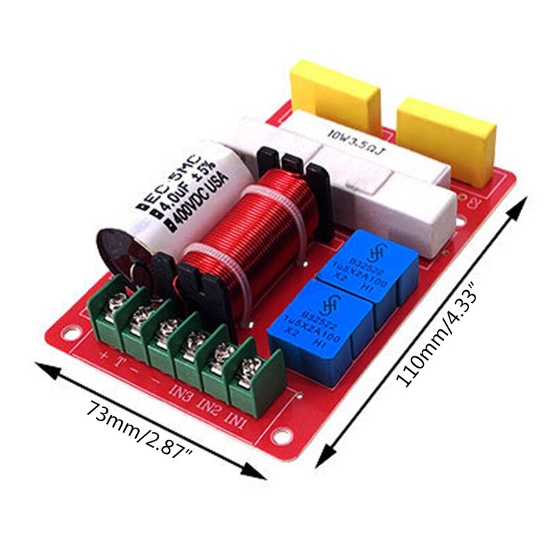 Divisor de frequência de alto-falante, 100w, pinça pura, filtro de cruzamento multiband ajustável