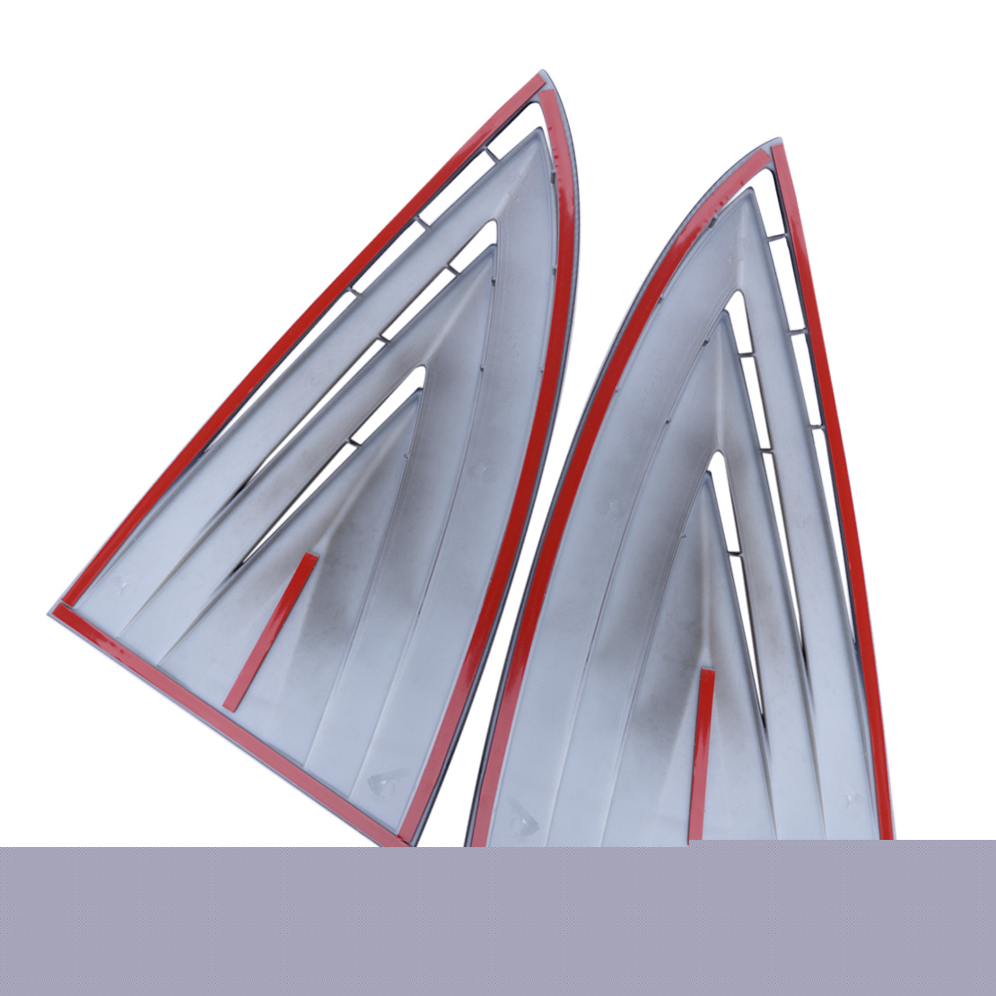 2 Stuks Plastic Zwarte Carbon Kleur Auto Achterruit Louvre Shutter Cover Trim Frame Fit Voor Tesla Model 3