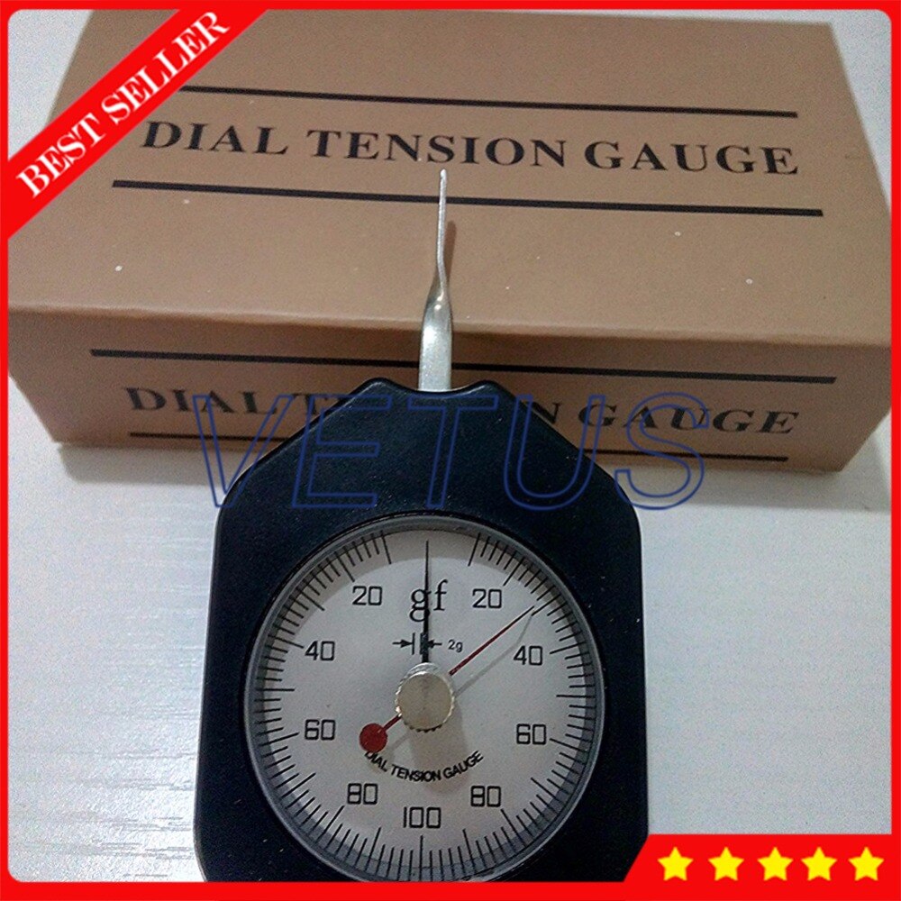 Peak-hold 100g Double pointers Tension Gauge with ATG-100-2 dial Tensiometer analog Tension Meter tester
