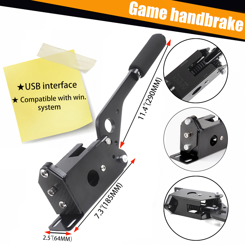SIM Racing Game T300 T500 Rally Braking System Handbrake For Logitech G29 / G27 / G25 PC 14 Bit Hall Sensor USB RS-HB034