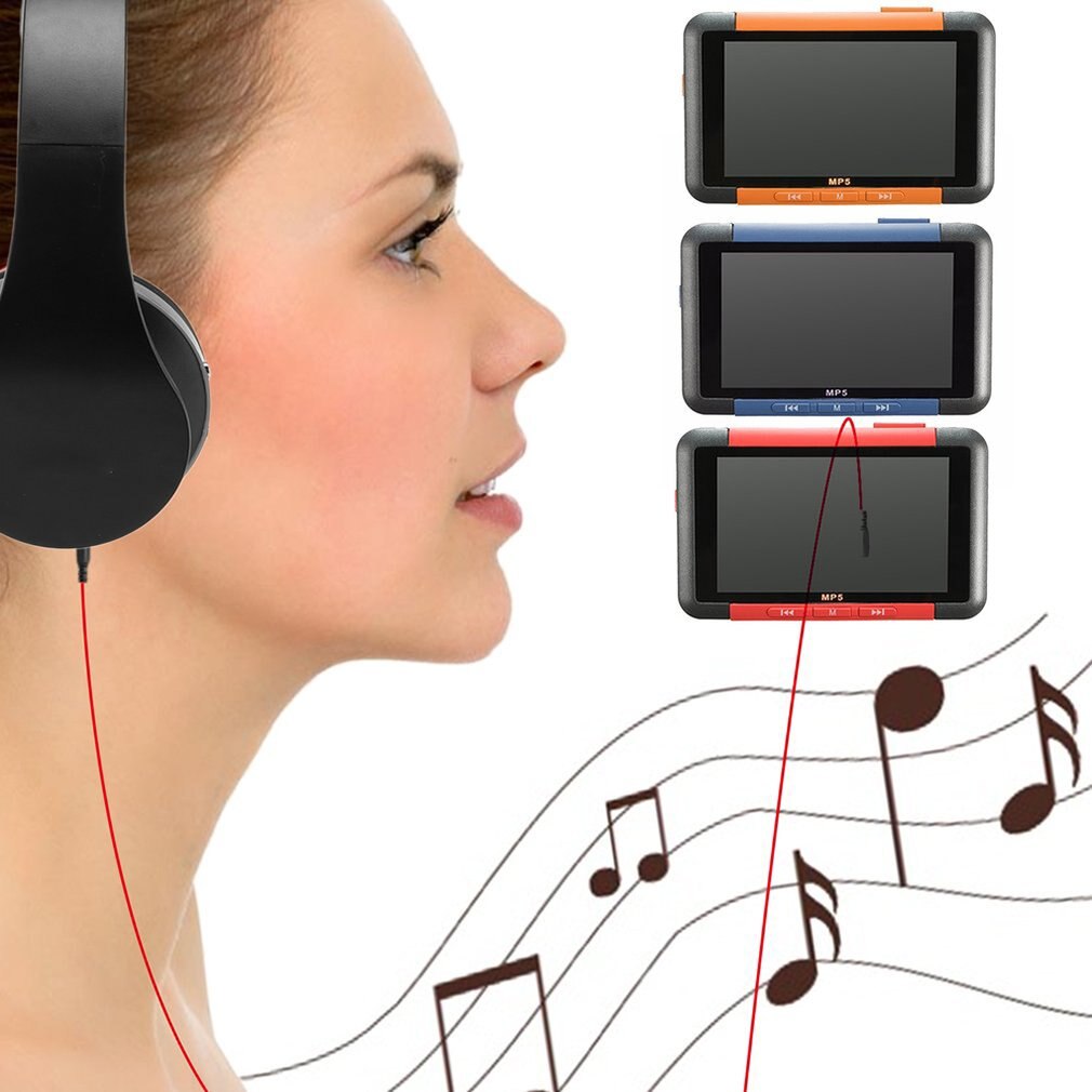 3 inch screen video music MP5 player 16GB Slim LCD screen Media Player FM radio Recorder E-book reader
