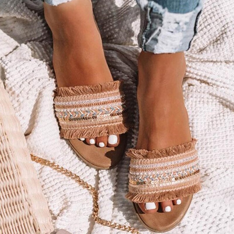 Sommer sandaler til damer og #39 ;sandaler flade sandaler sko kvinder platformssandaler slip on slides kvinde rom retro sandaler damer