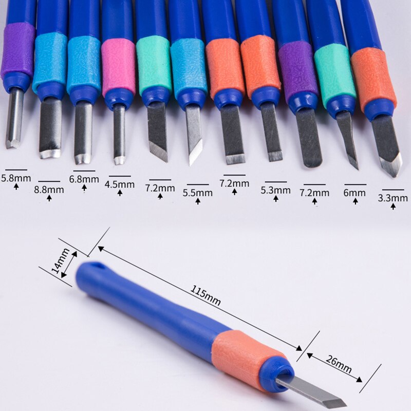 3-5pcs/Set Plastic Hand Wood Carving Tools Chip Detail Chisel Set Knives Tool for Woodworking Hobby Artist Crafts Cutting