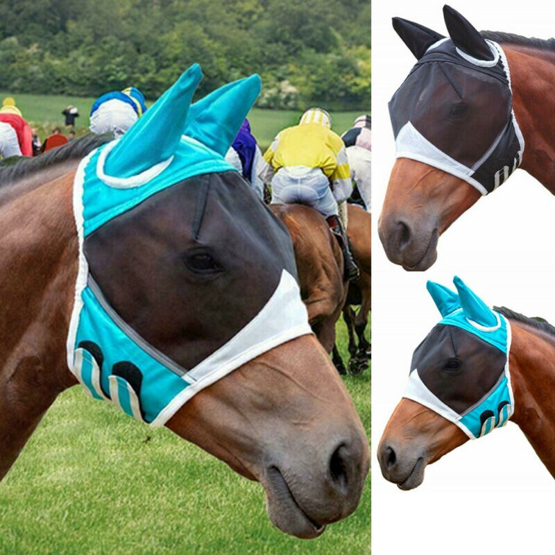 Mascherina Per Cavallo COB Mesh Face Cover – Protezione Anti Mosche E Insetti, Taglia Piccola, Colori Vari