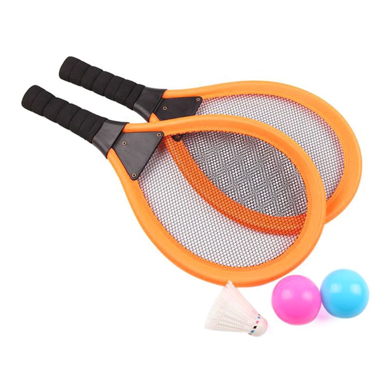 Kids Badminton Tennis Racket Outdoor Sport Speelgoed Licht Gewicht Racket Met 3 Ballen R66E