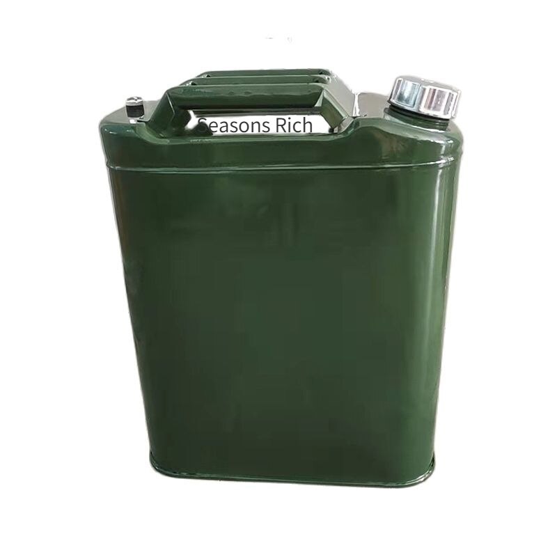 30L Metall Jerry Panzer Edelstahl Kraftstoff Dosen Benzin Dosen Auto Kanister Halfter Mit 3 Griffe Aluminium Legierung Auslauf Lagerung Panzer
