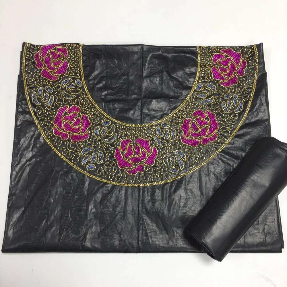 Tela africana bazin riche de para top y falda, , tejido de brocado de lavabo, telas de costura de piedras para escote, 3 + 2Y,