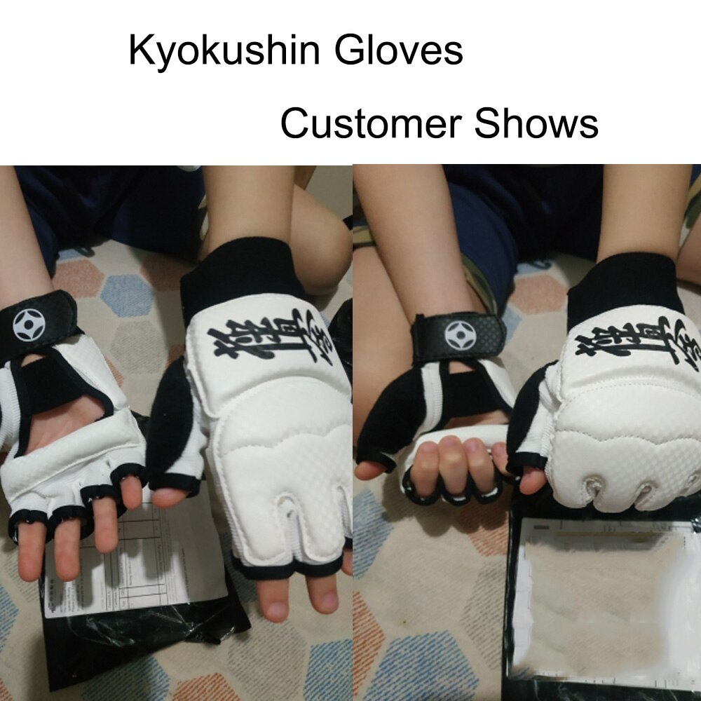 Guantes de kárate Kyokushin Kai, protectores de manos de lucha, Taekwondo, kárate, Kyokushin, Equipo de Boxeo
