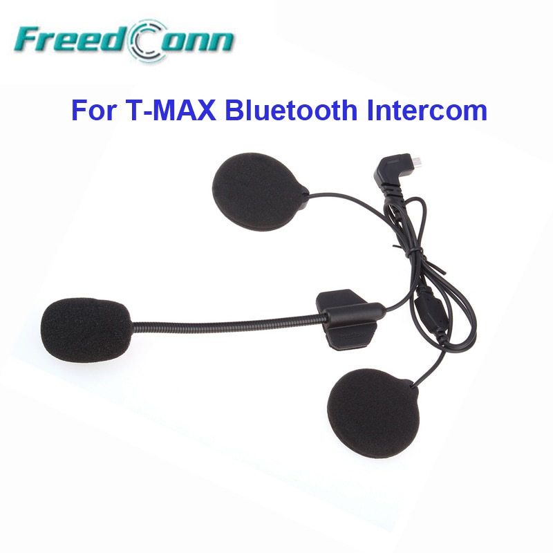 Freedconn headset mikrofon mikrofon &amp; beslagsmonteringsklemme til t-max hjelm bluetooth samtaleanlæg til åbent ansigt/halv/flip hjelm