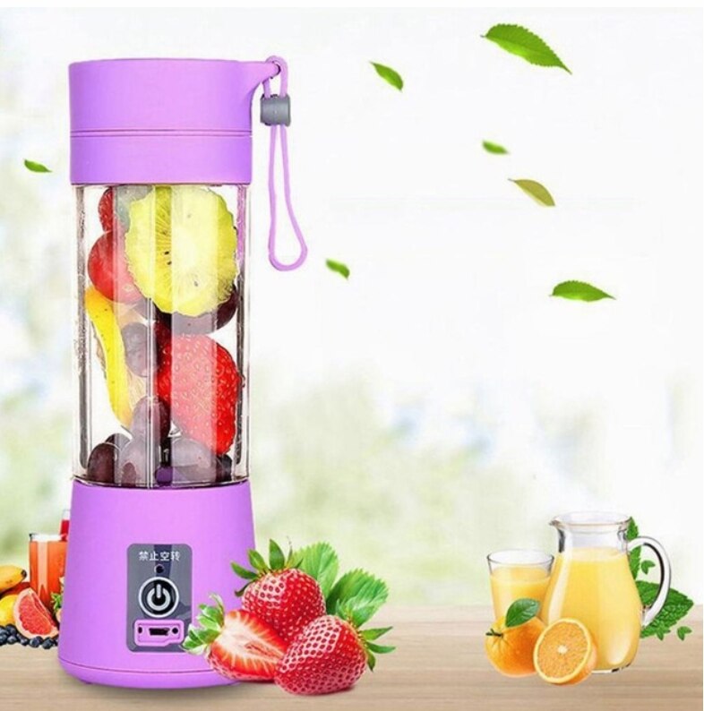400ml bærbare elektriske juicer blender usb mini frukt blandere juicer frukt ekstraherer mat milkshake multifunksjon maker maskin: Lilla