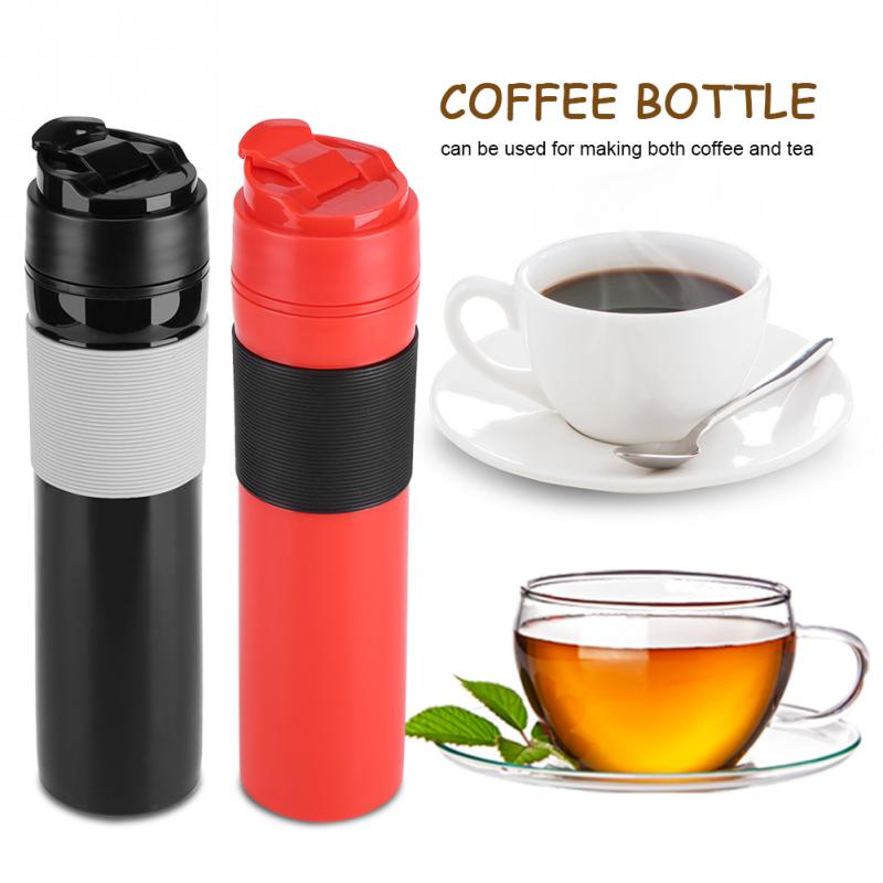 350ml Tragbare Französisch Presse Kaffee Flasche Kunststoff draussen Vakuum Kaffee Kolben Filter Kaffee Tasse Reisen Kaffee Becher für Kaffee