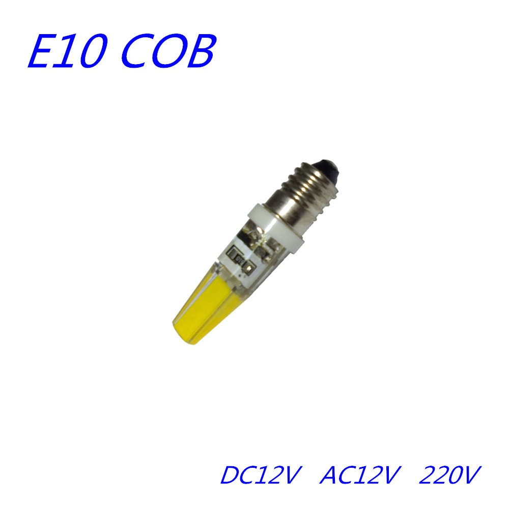 LED COB E10 12V Instrument lamp 220V Verlichting lamp E10 AC12V Zaklamp lamp Kroonluchter Kristal lamp