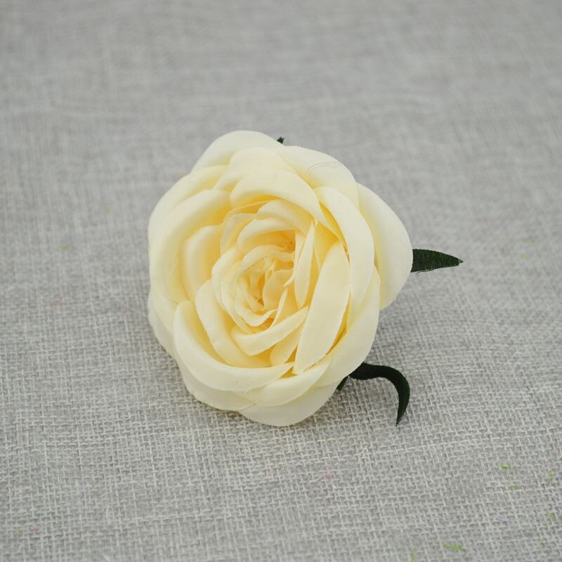 5 Stks/partij Kunstbloemen Goedkope Rozen Bruiloft Decoratie Pompom Zijde Bloem Simulatie Bloem Kamer Decoratie: creamy white