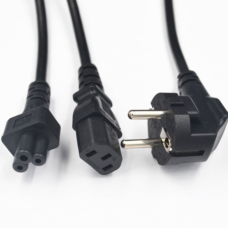 3m/ eu - c13-c5 4.8mm eu euro Tyskland strømledningen føre  eu 2- spiss til figur 8 c7 til tv, skrivere, kameraer 3*1.5mm