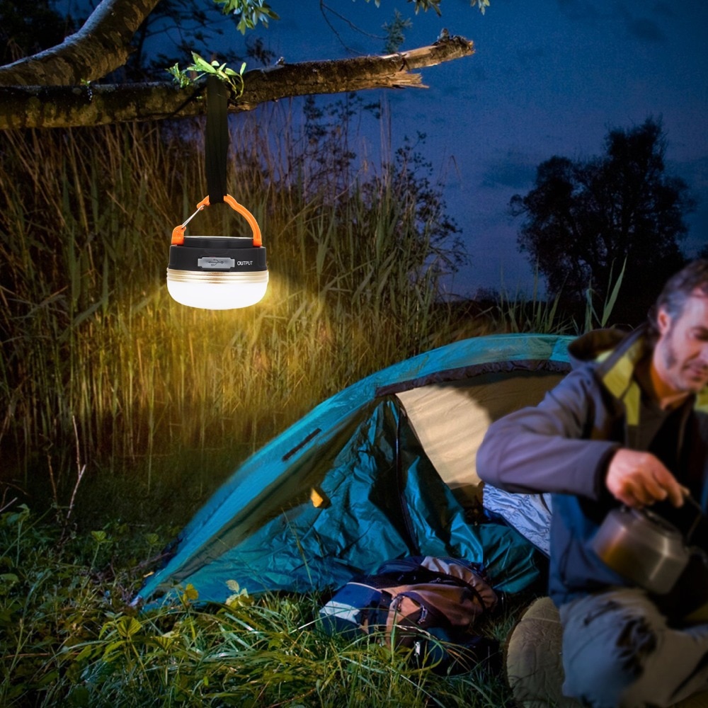 Mini Portable Camping Lights 3W LED Camping Lantern Tents lamp Outdoor Hiking Night Hanging lamp USB Rechargeable
