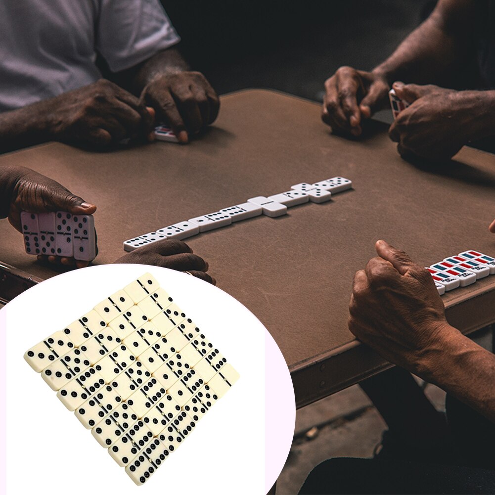 28Pcs Entertainment Dubbele Zes Blokken Schaakspel Met Doos Domino Set Reizen Draagbare Traditionele Klassieke Speelgoed Dot Grappig