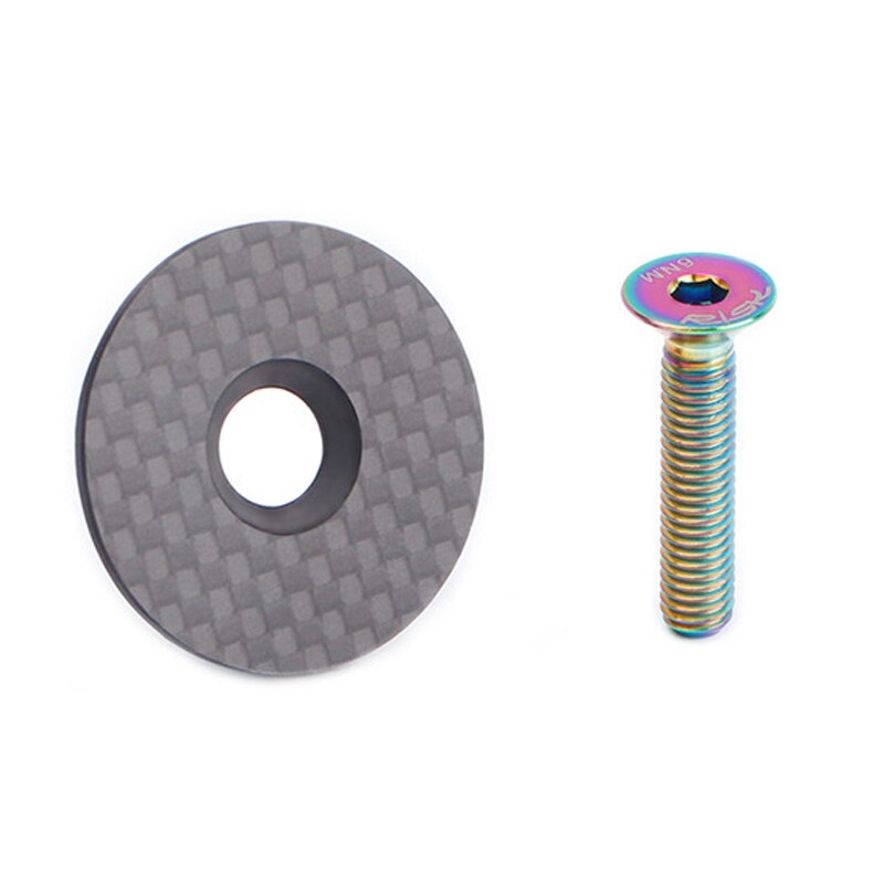 Carbon Fiber 28.6mm Stem Cap 31.8mm OD2 Stem Cap & TC4 Titanium Alloy Screw For Mountain Road Bike Bicycle Cycling Headset: 31.8mm