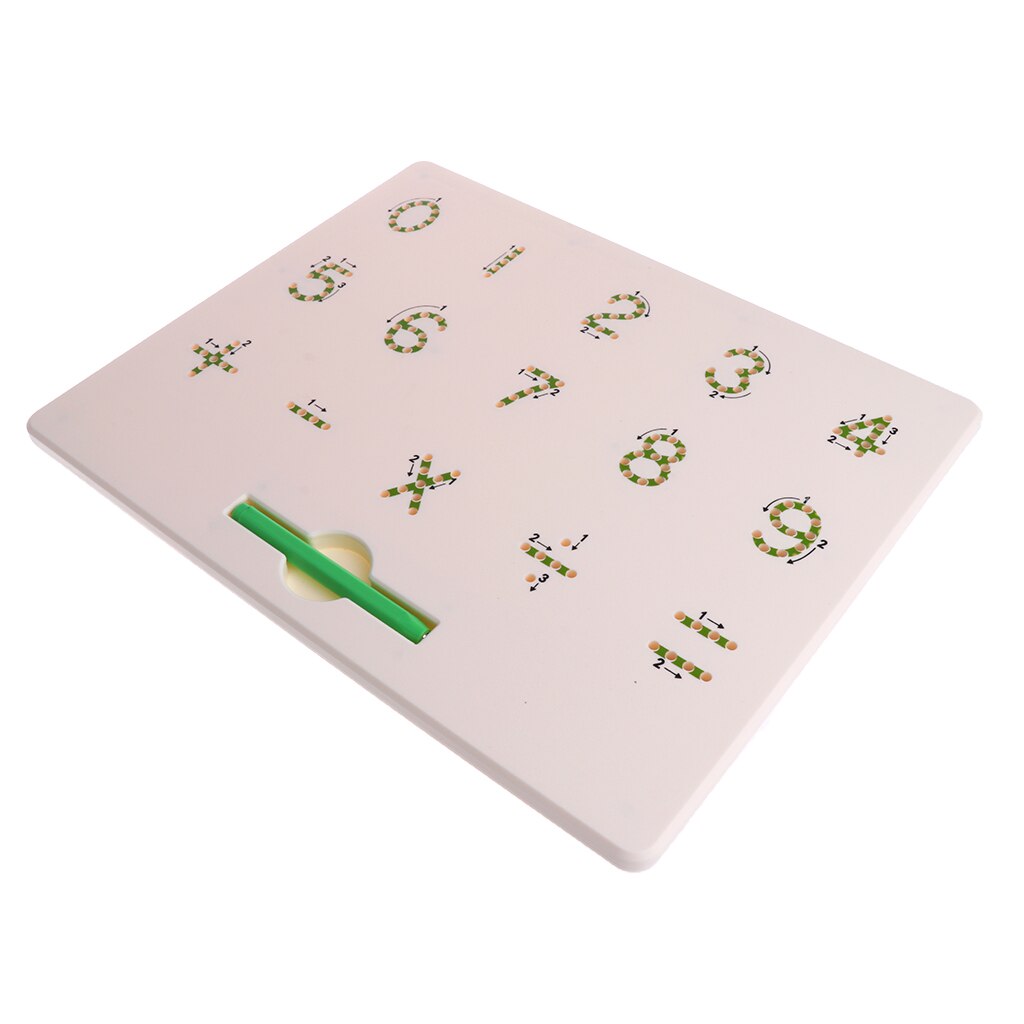 2X Magnetic Tablet Number Alphabet Drawing Board 0 to 9 Math Learning Toy