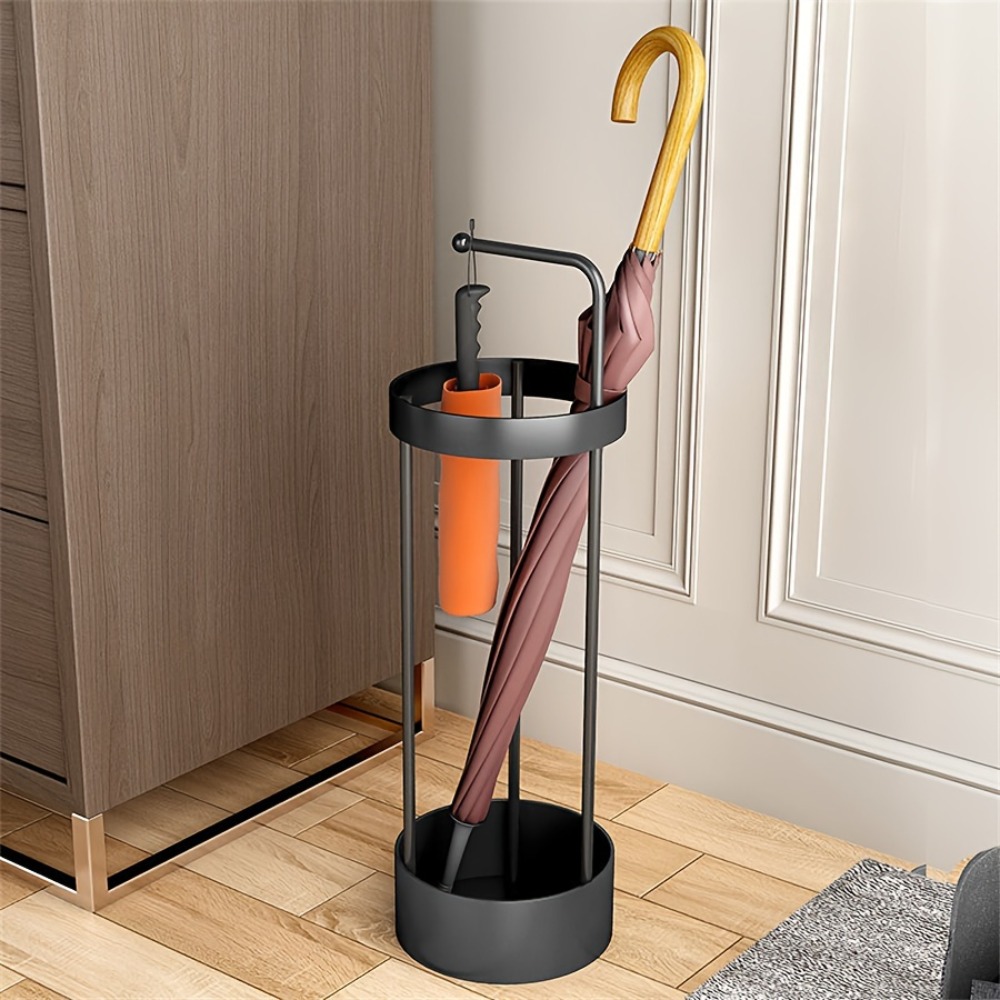 Metalen paraplubak, eigentijdse stijl, strak opbergrek voor thuis, kantoor, hotel en winkelcentra, geschikt voor meerdere paraplu's.
