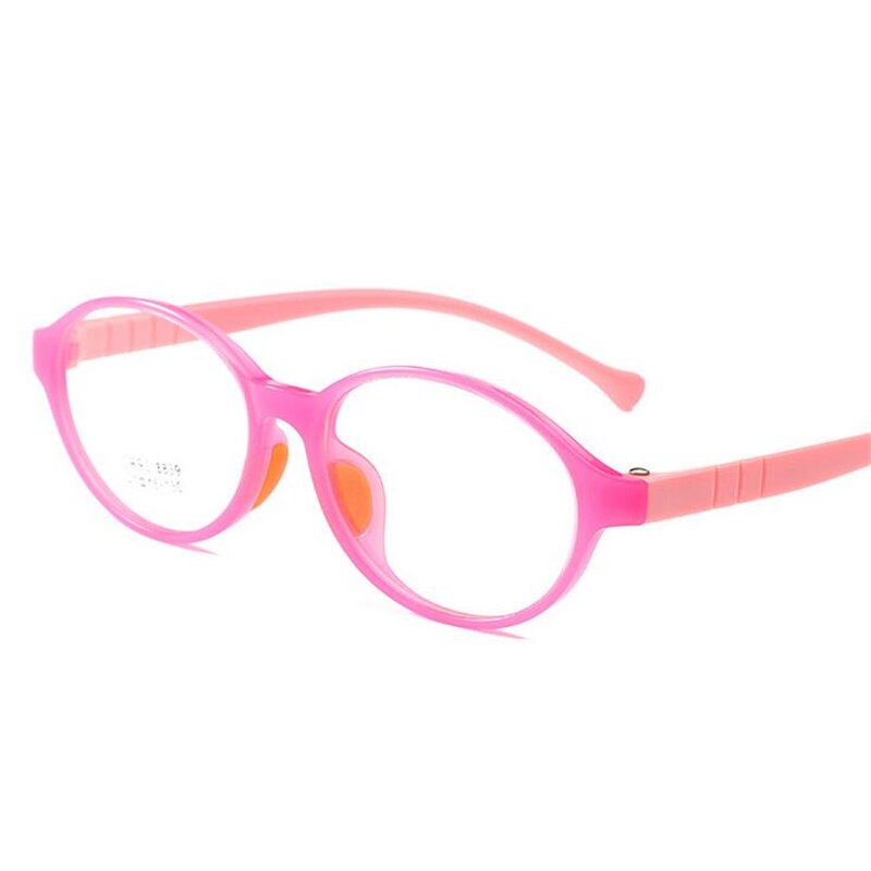 Color caramelo Oval chico gafas de marco para los niños TR90 chico chica anteojos recetados estudiante de primaria gafas para PC