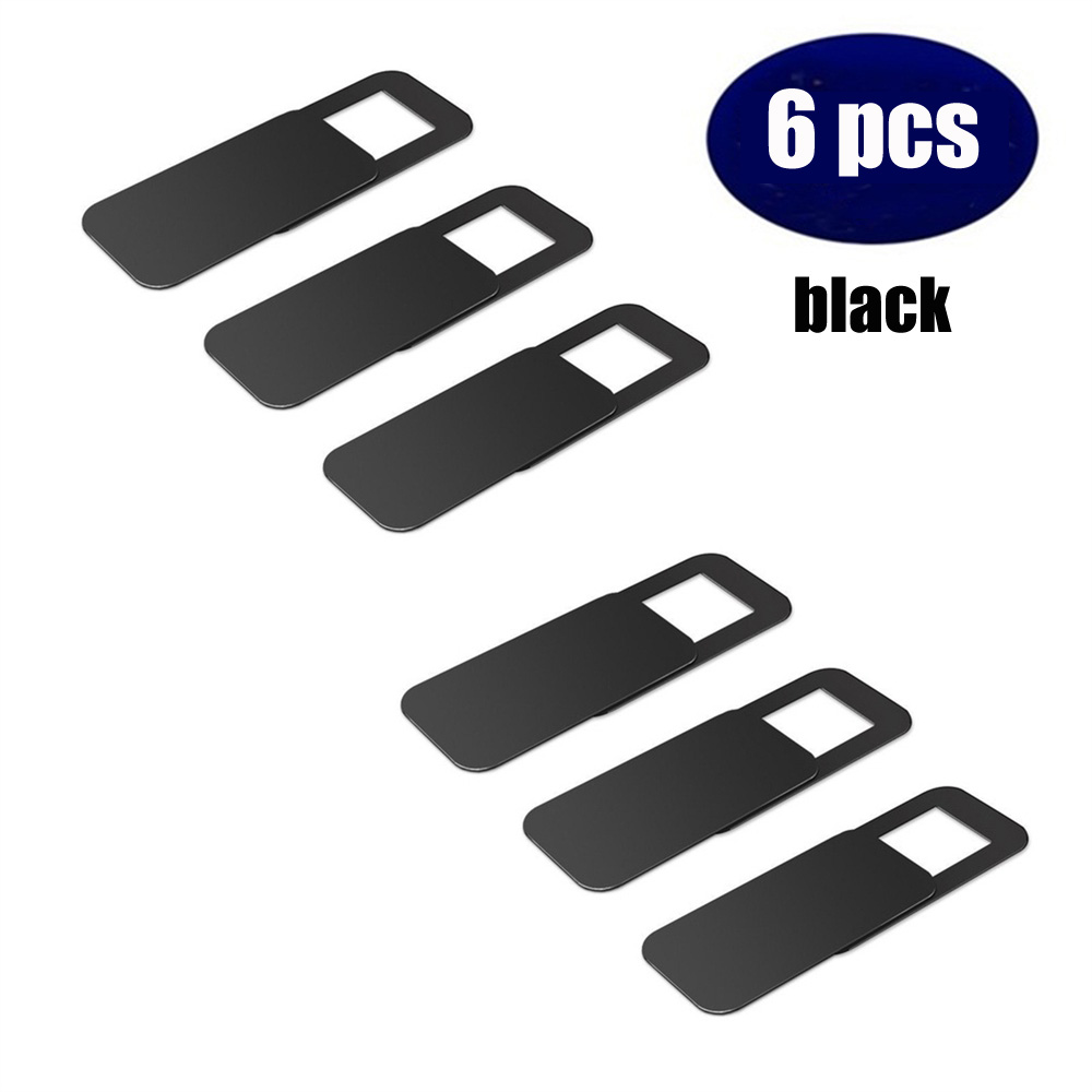 Tampa protetora universal para webcam, proteção de privacidade para telefone ipad tablet ultra fina: 6pcs black