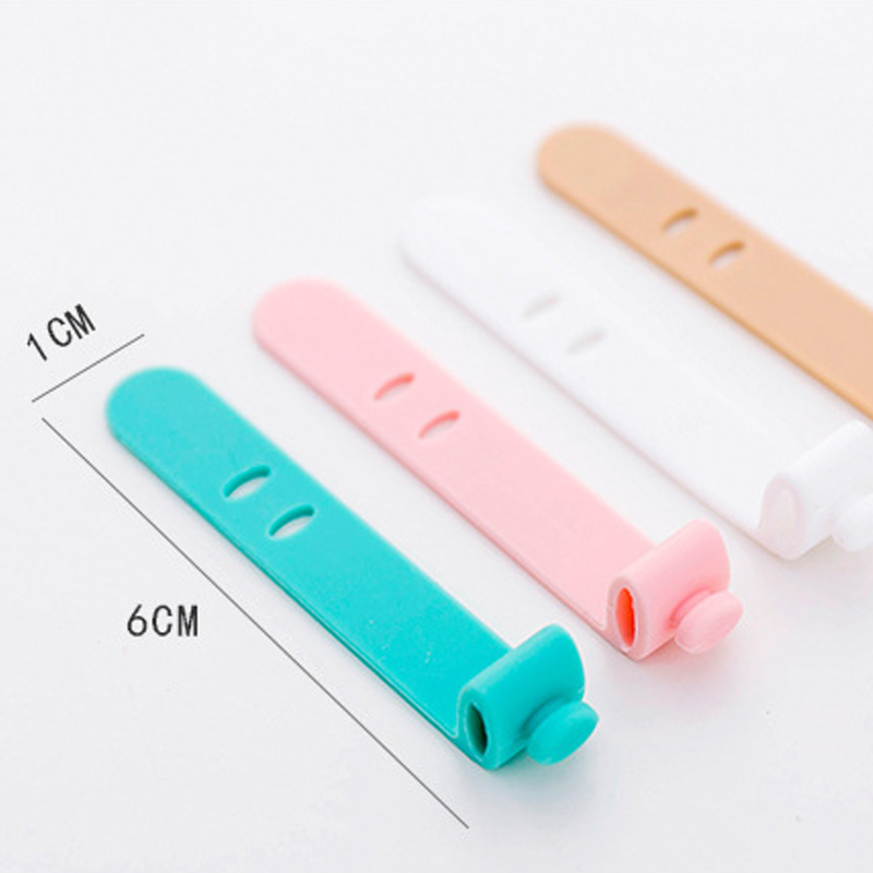 4 Pcs/lot Multipurpose Desktop Phone Cable Winder Earphone Clip Charger Organizer Management Wire Cord fixer Silicone Holder