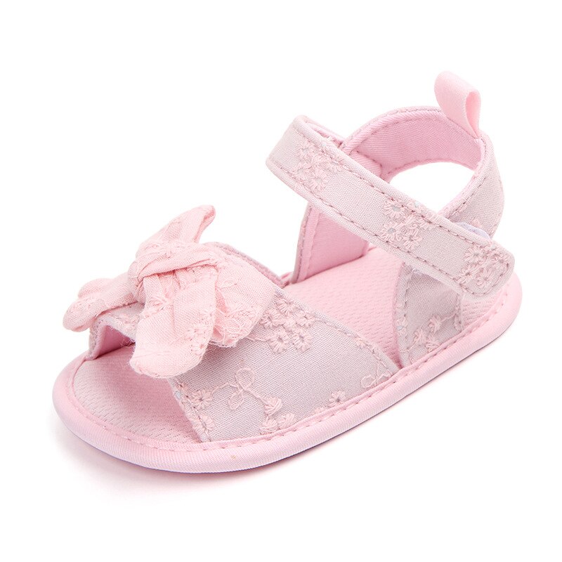 Pasgeboren Baby Meisje Sandalet Bows Peuter Zomer Roze Schoenen Open Teen Sandalen Baby Slippers Prinses Flats Douche: Roze / 13-18 months