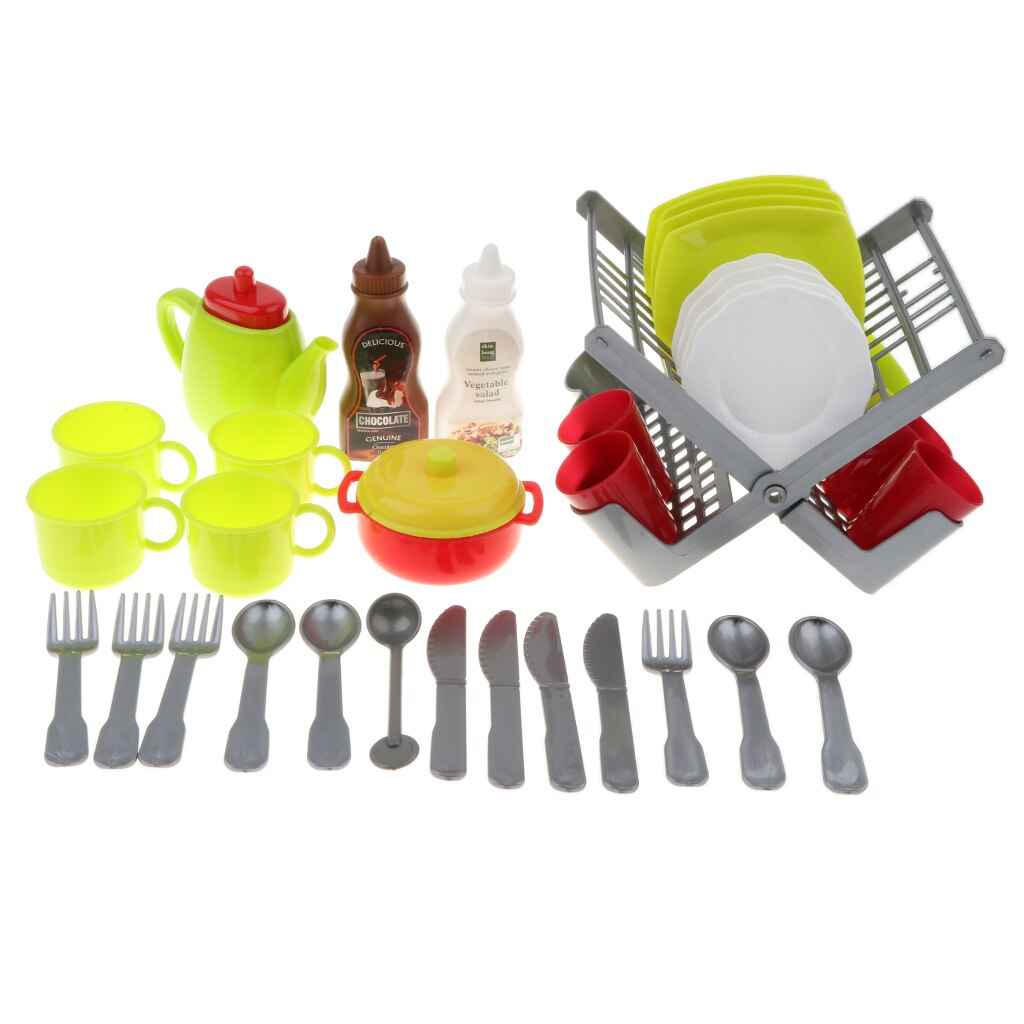 Kids CHildren Dishes And Utensils Playset With Dra... – Vicedeal