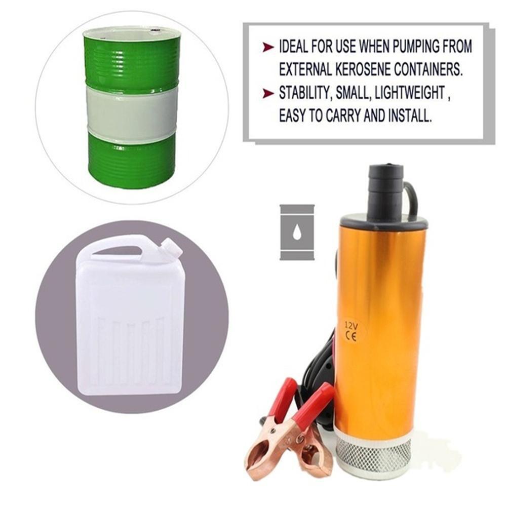 Portable Electric Fuel Pump Oil Pumping 60W With 5M Wire Micro Submersible Pump 12V 24 Volt Submersible Oil Pumping Water