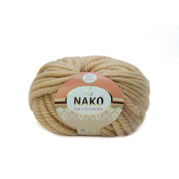 Wool Knitted Yarn - 16 Color Options - 30 Meters(100gr) - Knitting Yarn Ball - Nako Pure Wool Plus - Cardigans - Sweaters - Shawls - Beanie - Scarf - Berets - Poncho - Autumn - Winter - DIY: 1670