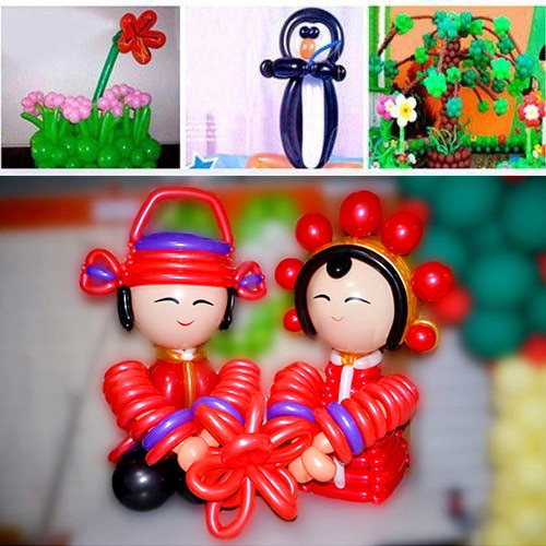 Ballons longs en Latex 200 pièces | Ballon magique Ballooon à Air pour modelage, décoration de fête d'anniversaire et de mariage