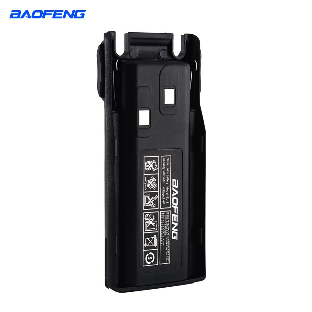 Originalt baofeng bl -8 2800 mah 7.4v li-ion batteri til uv -82 uv-8d uv -89 uv-8 tovejs radio transceiver batteri høj kapacitet