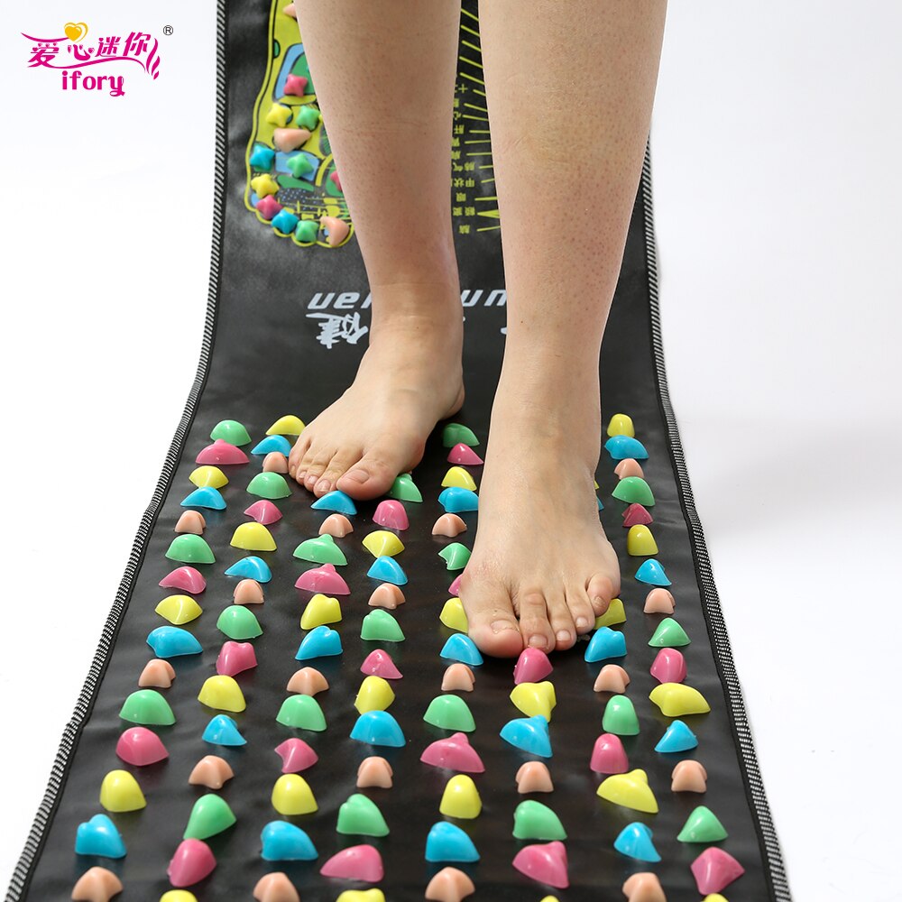 Ifory 175 x 35cm fot massagepedal kullersten smärtlindring fotmassageapparat akupressurmatta hälsa och skönhet främjar blodcirkulationen