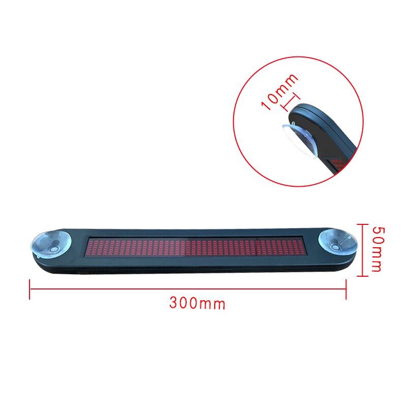 Z740 11.8*1.2inch 30*5CM Mini LED Car Display Light Scrolling Message Remote Control Programmable LED Billboard Shop Open Sign