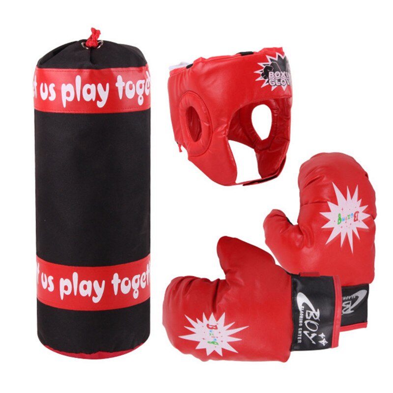 Børns pædagogiske legetøj børn boksesæt træningstaske sæt boksesæk handsker tung taske trænings legetøj til børn: A4