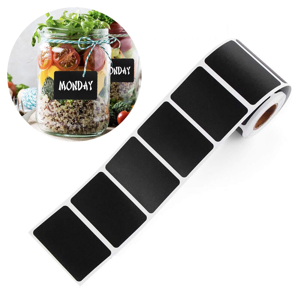 120pcs/roll Label Stickers Erasable Blackboard Sticker Craft Kitchen Jars Organizer Labels Office School Chalkboard Stickers: Rectangle