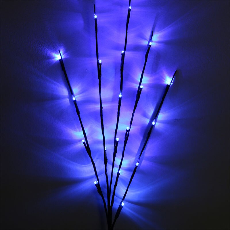The Light Garden Floral LED Willow Branch Lamp Battery-Operated 20 Bulbs For Home Christmas Party Garden Decoration: Blue