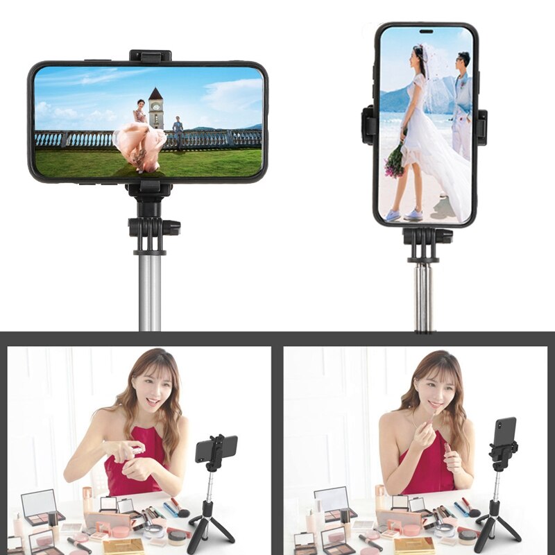 Selfie Stick Tripod Extendable Selfie Stick with Detachable Wireless Remote Control and Stable Tripod Stand